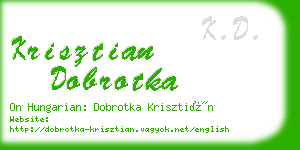 krisztian dobrotka business card